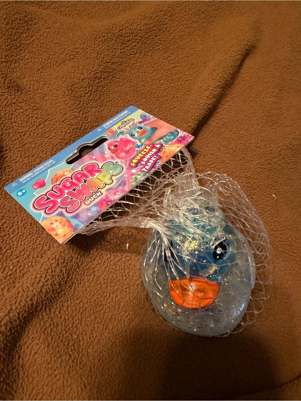 Sugar Swaps Blue Glitter Squishy Duck - Kids Learning Toy